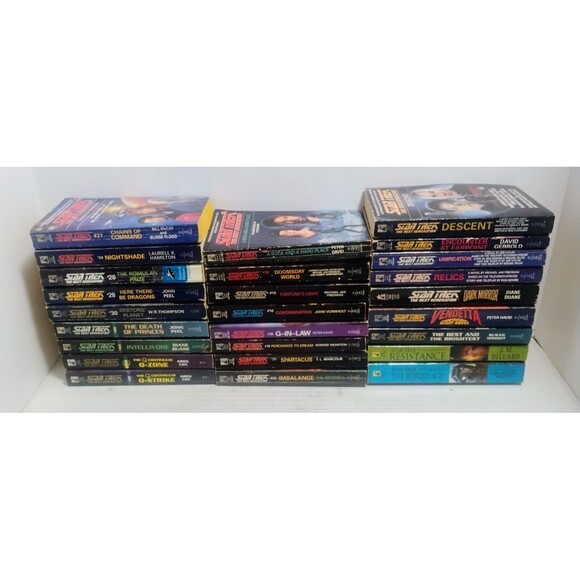 Star Trek Other - HUGE VINTAGE 90’S STAR TREK NEXT GENERATION 26 CT PAPERBACK BOOK LOT